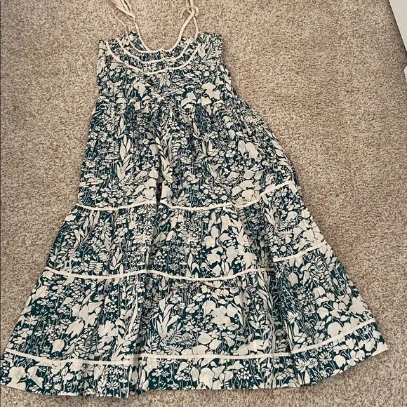 THE GREAT Green and Cream Floral Dress - Picture 2 of 6